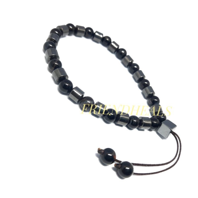 Gelang Hematite Mix Black Agate/Red Agate/Red carnelian