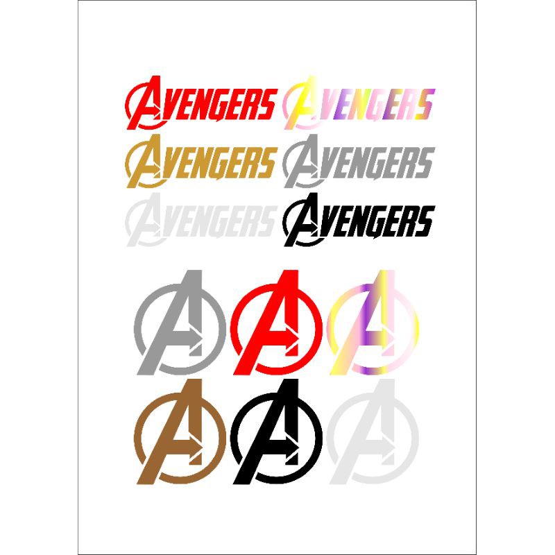 STICKER STIKER LOGO AVENGERS CUTTING