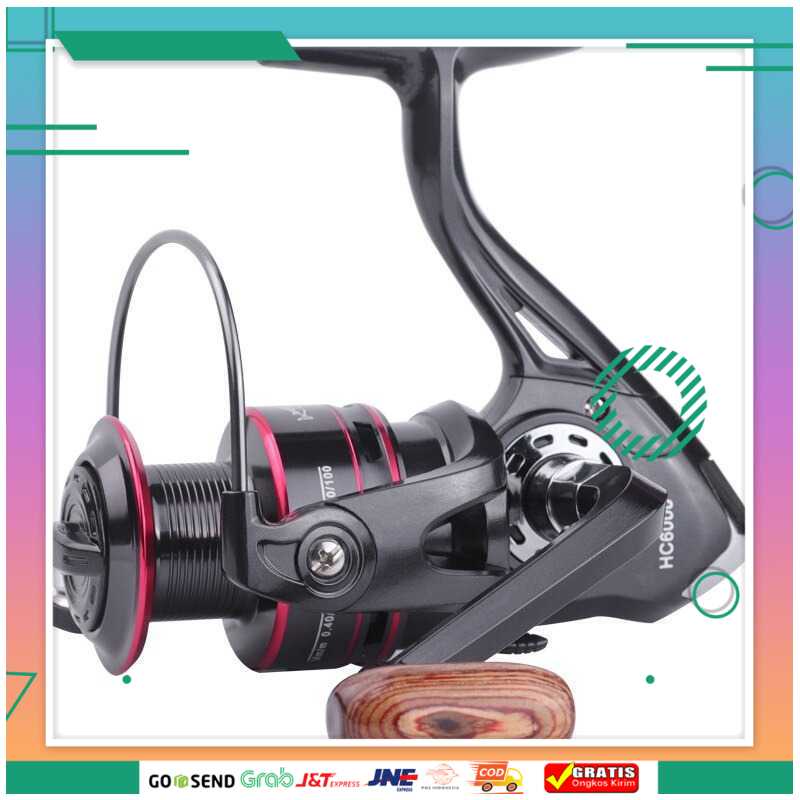 (BISA COD) FTIHSHPLINNHUE HC Series Reel Pancing Fishing Reel 12 BB 5.2:1 Gear 8Kg