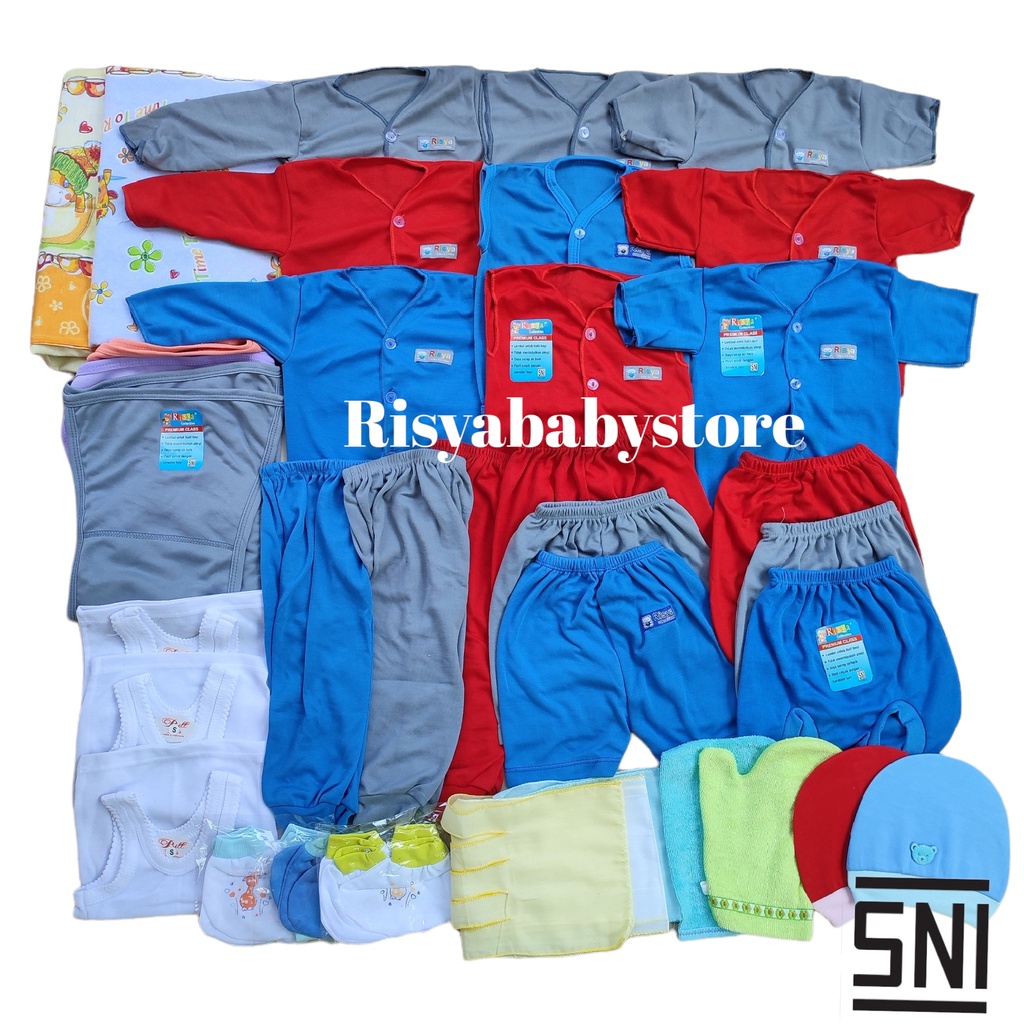 Paket perlengkapan baju bayi baru lahir newborn 1 lusin baju bayi / 24 pcs bayi baru lahir lengkap / keperluan lahiran bayi newborn