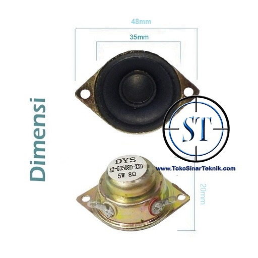 Speaker Mini 2&quot; 5W Full Range Audio Speaker Replacement 8 Ohm 5W 35mm / 4 Ohm 5W 41mm