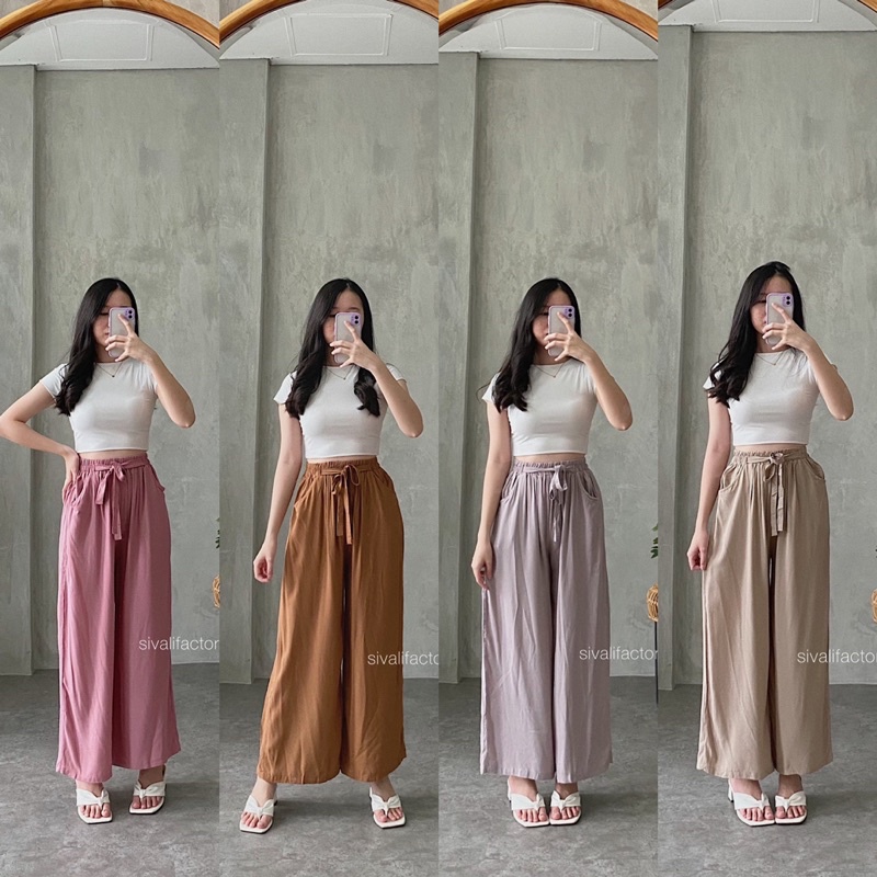 GSC - Celana Kulot Loose Wanita Cullote Pants Homewear 001