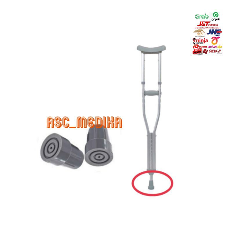 Karet Kruk Kaki Bawah / Karet Tongkat Ketiak / Sparepart Tongkat