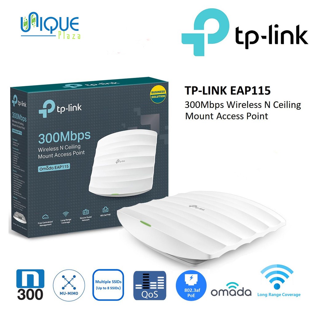 TP-LINK TPLink EAP115 : 300Mbps Wireless N Ceiling Mount Access Point