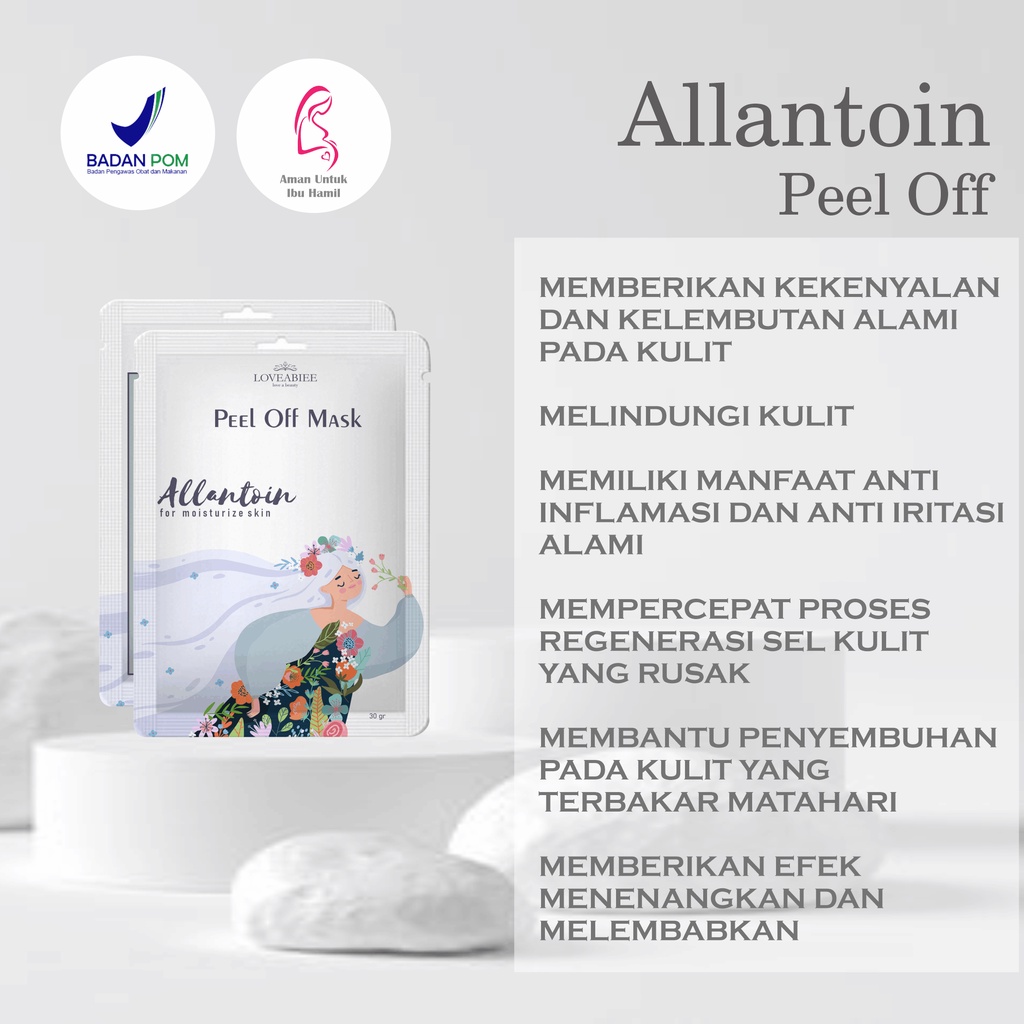 Masker Peel off 30gr by loveabiee beli 6 free (1 Tamanu Oil 30ml, 1 Premium Rose Water, 1 Mangkok 4in1, 1 Pouch)