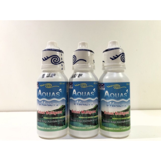 Aquas 60ml Air Softlens / Cairan Pembersih Softlen MPS Cairan Mata Soflens