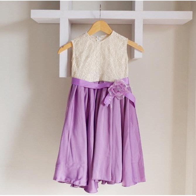 Dress Anak Perempuan - Baju gaun anak perempuan 4-5 tahun ungu