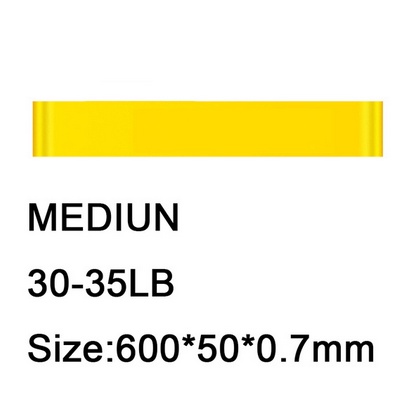 Karet Olahraga / Resistance Band Fitness Bahan Lateks Latex Band Gym Yoga Pilates  Karet Kaki Paha Elastis-Yellow - Medium