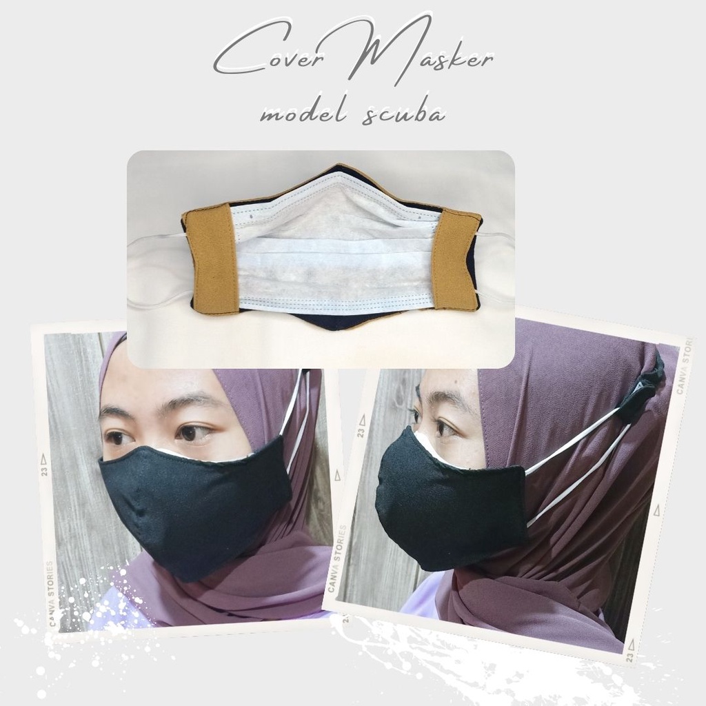 COVER MASKER MEDIS KAIN 2 LAPIS MODEL SCUBA