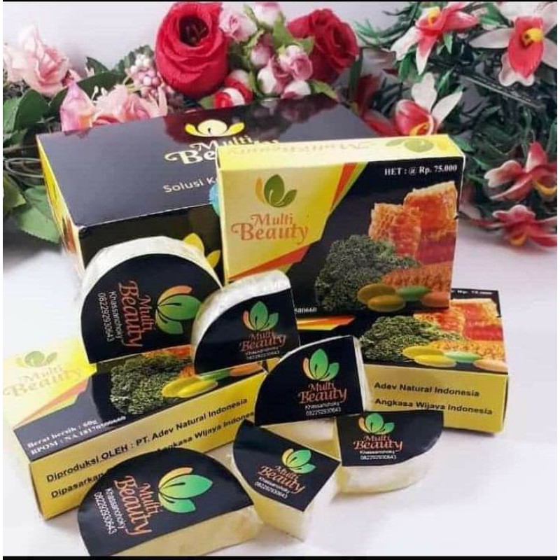 Sabun Multibeauty Soap( 1 pcs Free Jaring+ 10 Brosur mini)
