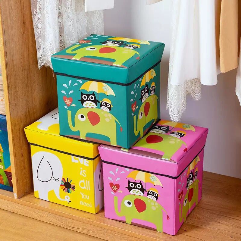 Storage box motif Animal /Tempat mainan majalah Storage stool