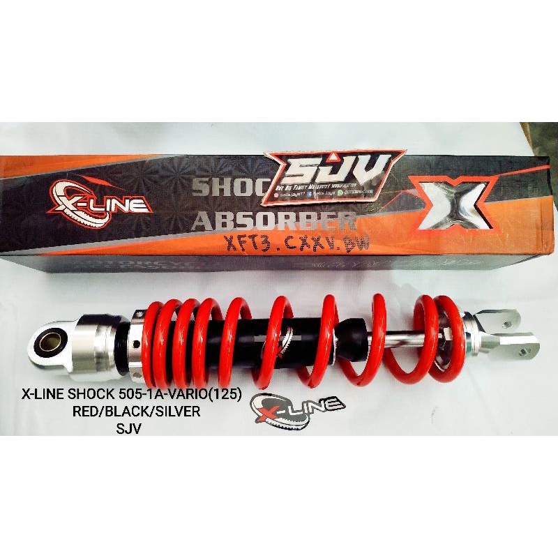 SHOCK X-LINE [505-1A-VARIO125] NON TABUNG PNP VARIO(125) (RED/BLACK/SILVER)TERMURAH