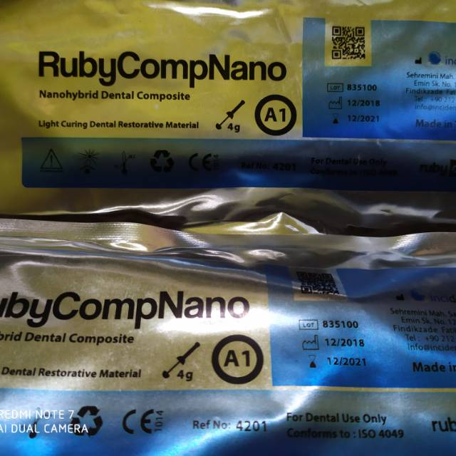 Composite Rubycompnano warna A1 Ruby nano hybrid dental composite ruby dent warna A1