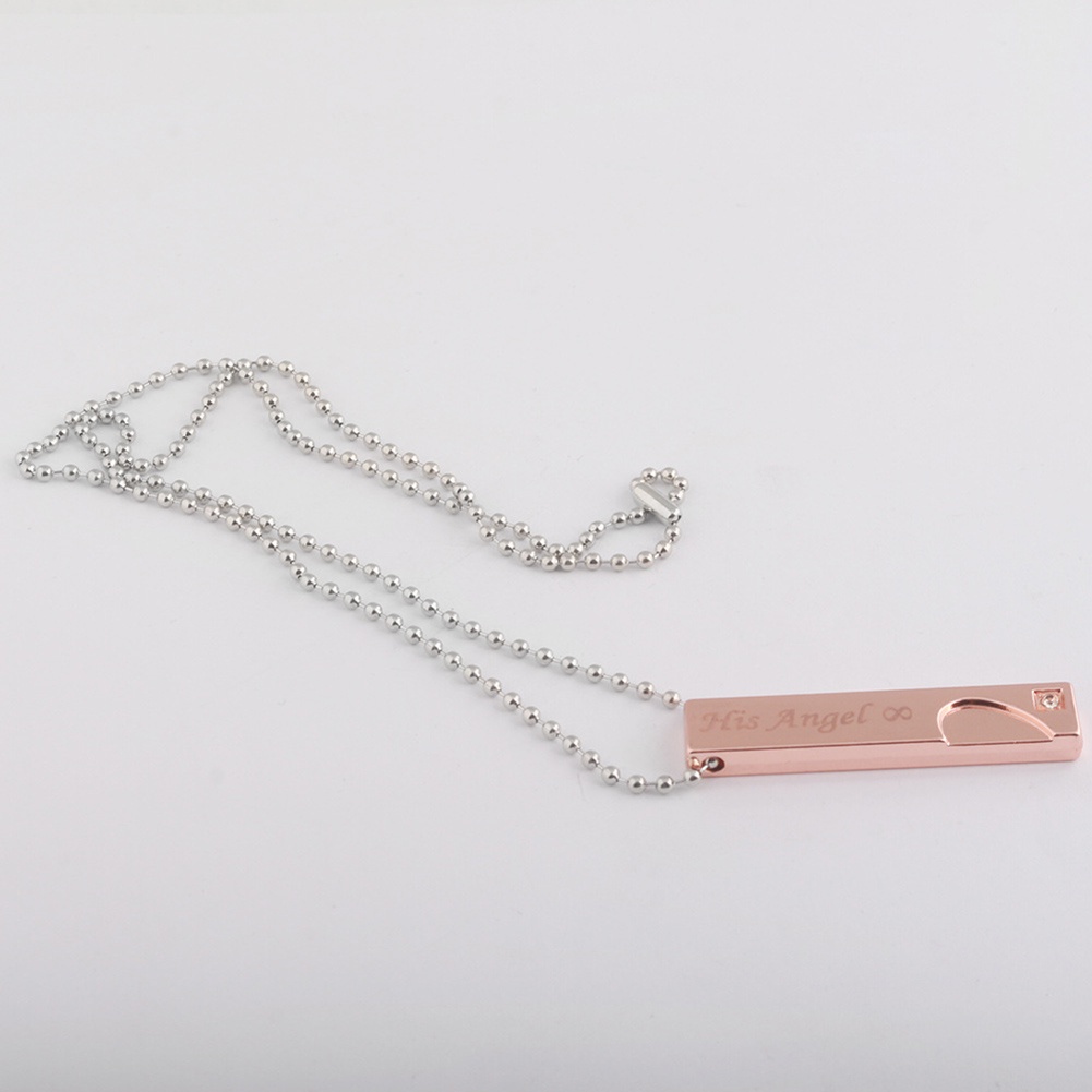 Hu Hu Hu Hu Hu Alat Bantu Pasang Kacamata♡ His / Her Dog Tag Kalung Berlian Imitasi Untuk Pasangan