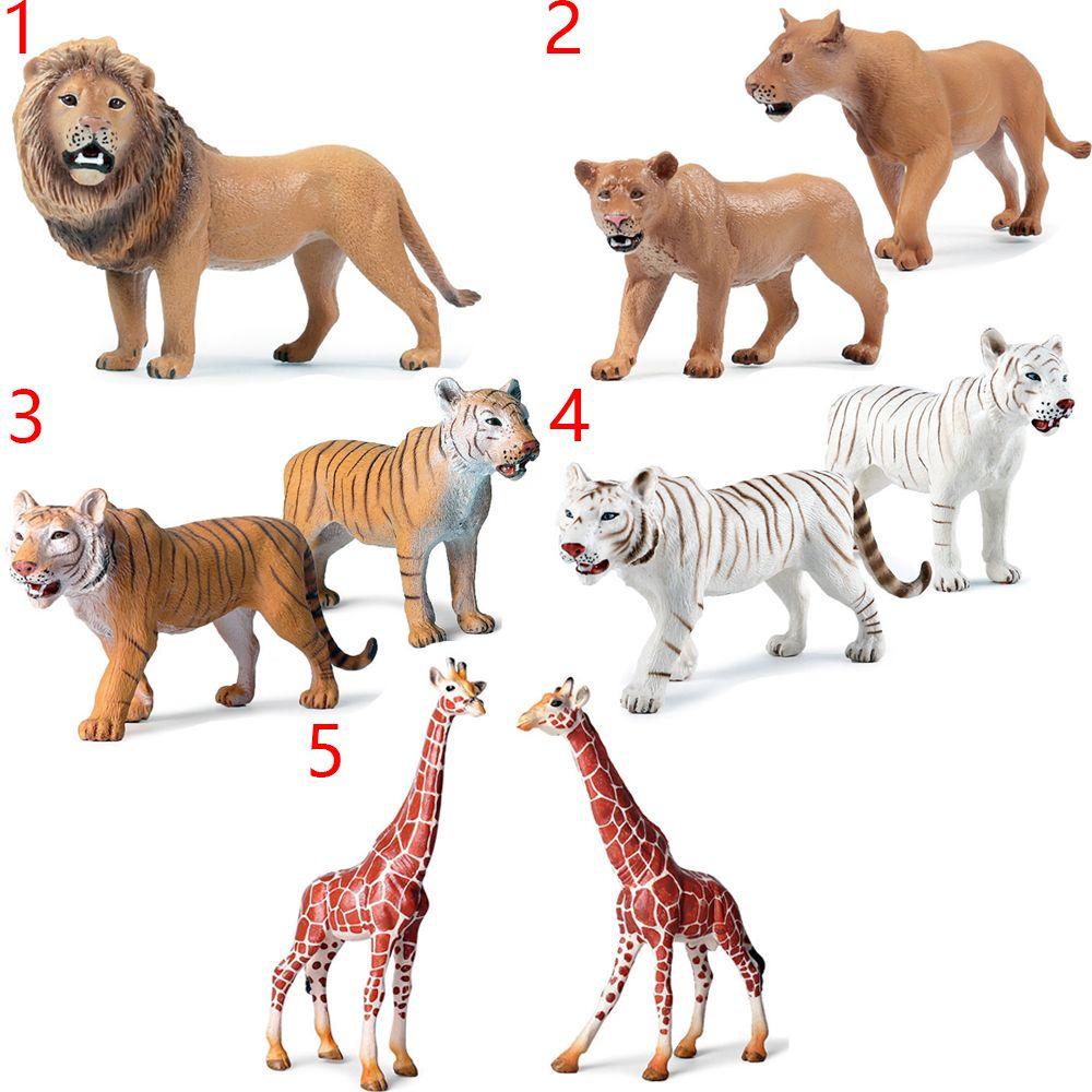 Populer 1PC Hewan Liar Dimensi PVC Animal Angka Singa