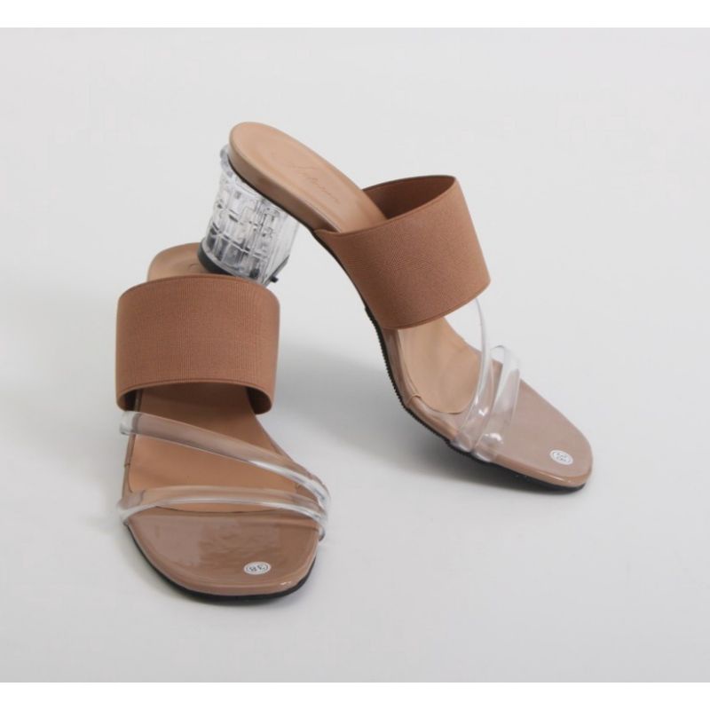 SANDAL HAK TAHU WANITA TP77/HAK TAHU KACA 5CM SILVANA KARET