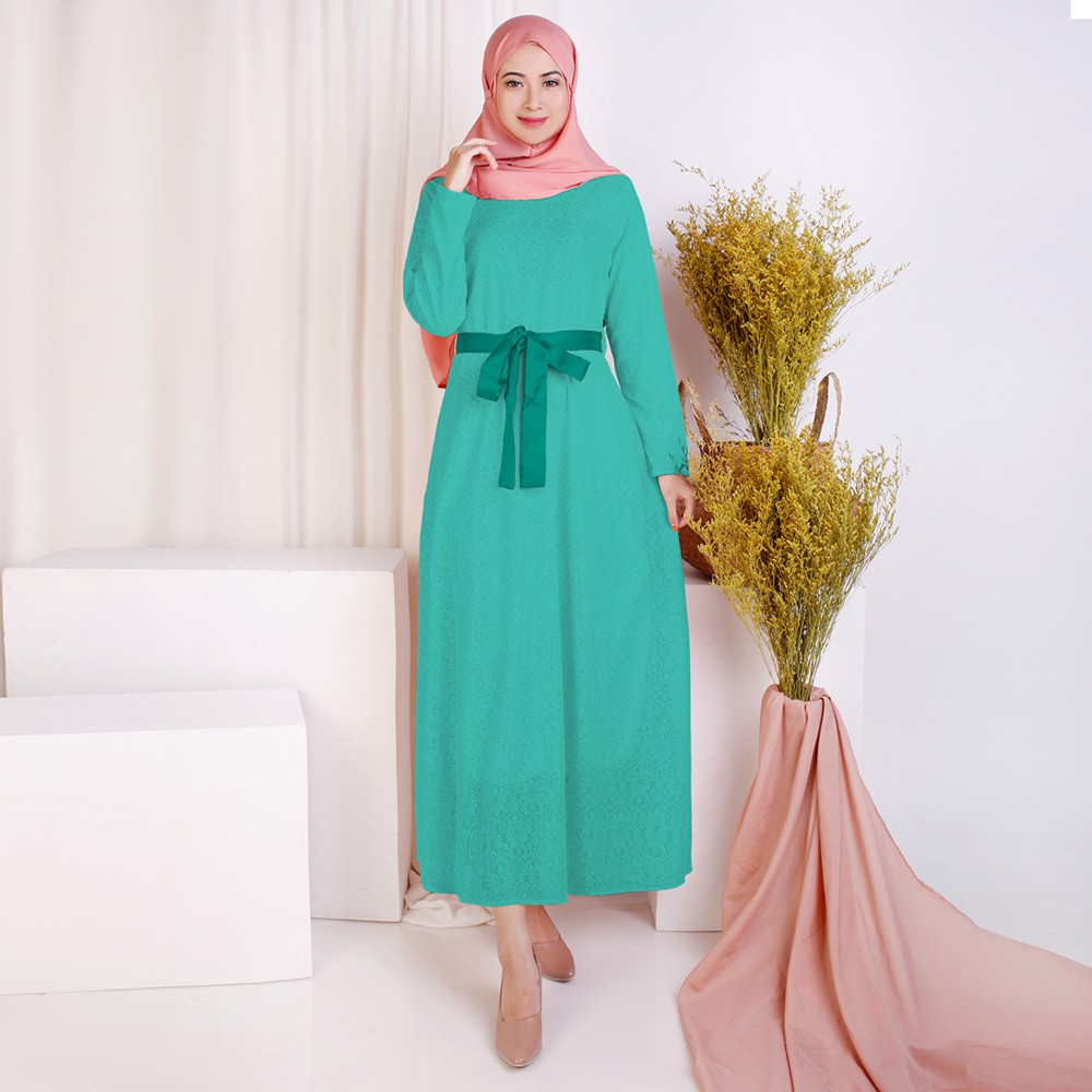 Long dress Gamis maxi Brukat model terbaru - XSHOP Hipza