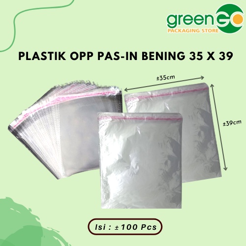 PLASTIK BUNGKUS OPP BESAR 35X39 100LBR KANTONG PLASTIK BAJU PEREKAT PLASTIK PEMBUNGKUS BAJU EKONOMIS