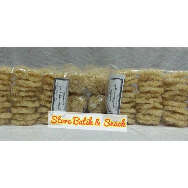 

snack Rengginang Mentah Barokah Rasa Bawang kemasan 500 gram/oleh oleh khas wonogiri/cemilan