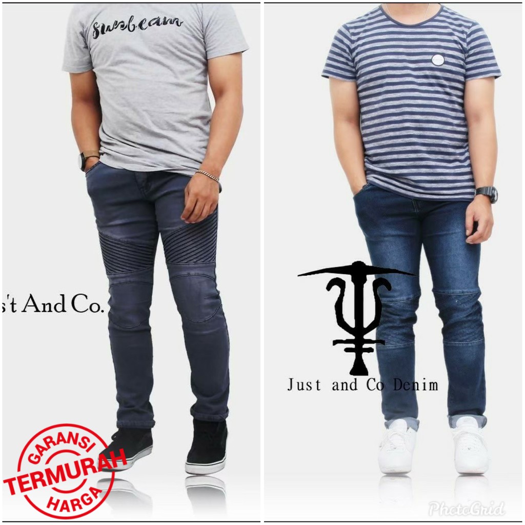  COD Oriiginal Just Co Celana  Jeans  Sobek  Pria  Denim  