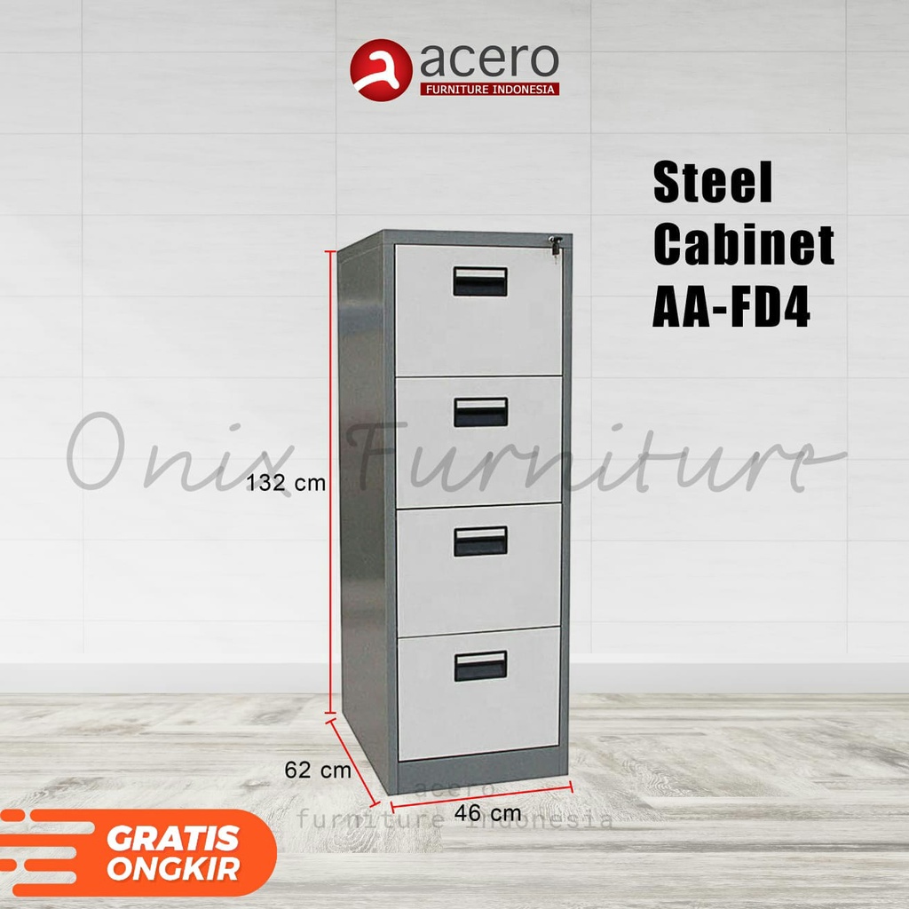 Filling cabinet 4 Susun - Acero