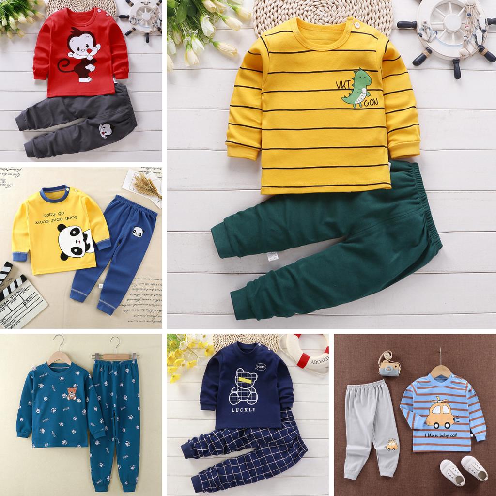 BOBOHO - 0-2 TAHUN PIYAMA ANAK SETELAN BAJU TIDUR ANAK LAKI DAN PEREMPUAN / BAJU TIDUR BAYI IMPOR