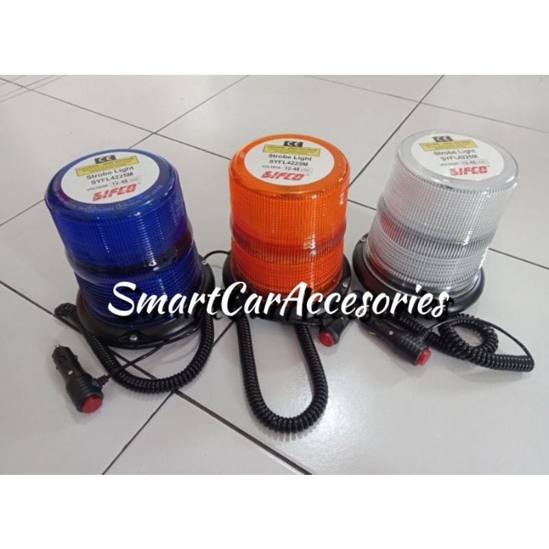Lampu Rotary Rotari Beacon Magnet Srew Sifco Led 4225M 7 Mode Flash Kedip Putar