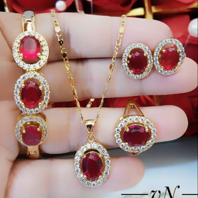 Xuping set perhiasan lapis emas 24k 0118i