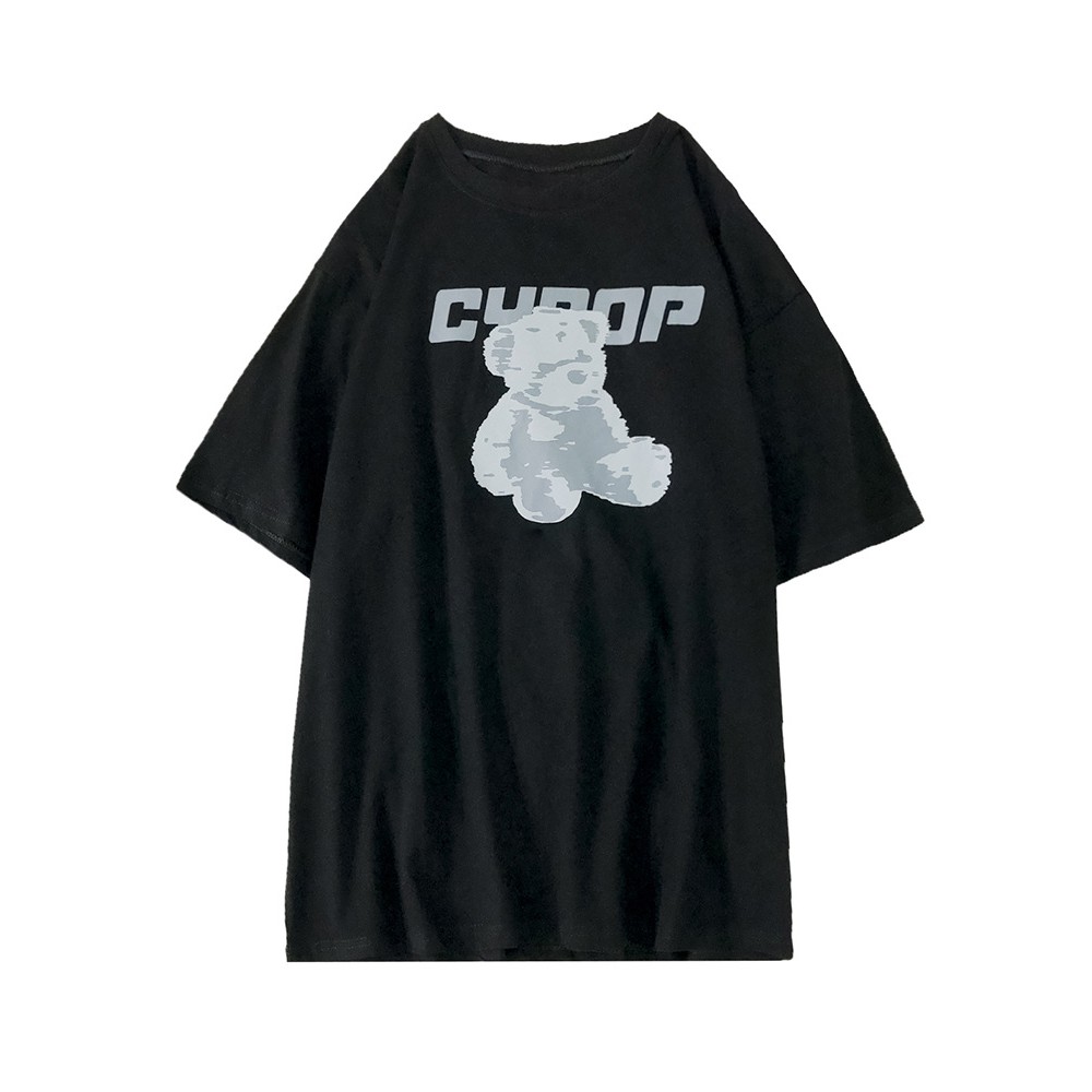 FINOM CYOOP - Kaos Wanita Oversize Korea Atasan Big Size | T-Shirt Casual Bear