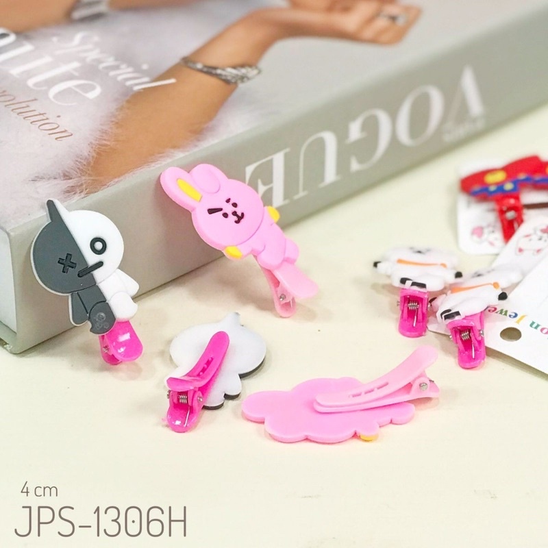 jepit rambut anak psgn set isi 2 bt21 kpop korea ps21 hairclips