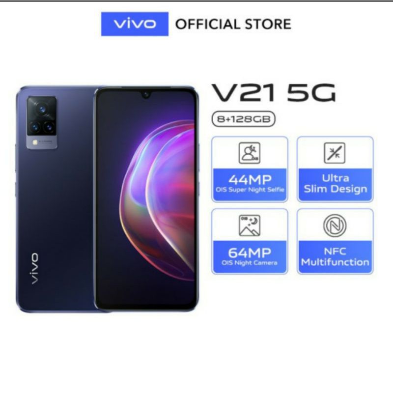 VIVO V21 5G RAM 8/128 GB [ 11/128 ] | T1 5G GARANSI RESMI VIVO INDONESIA