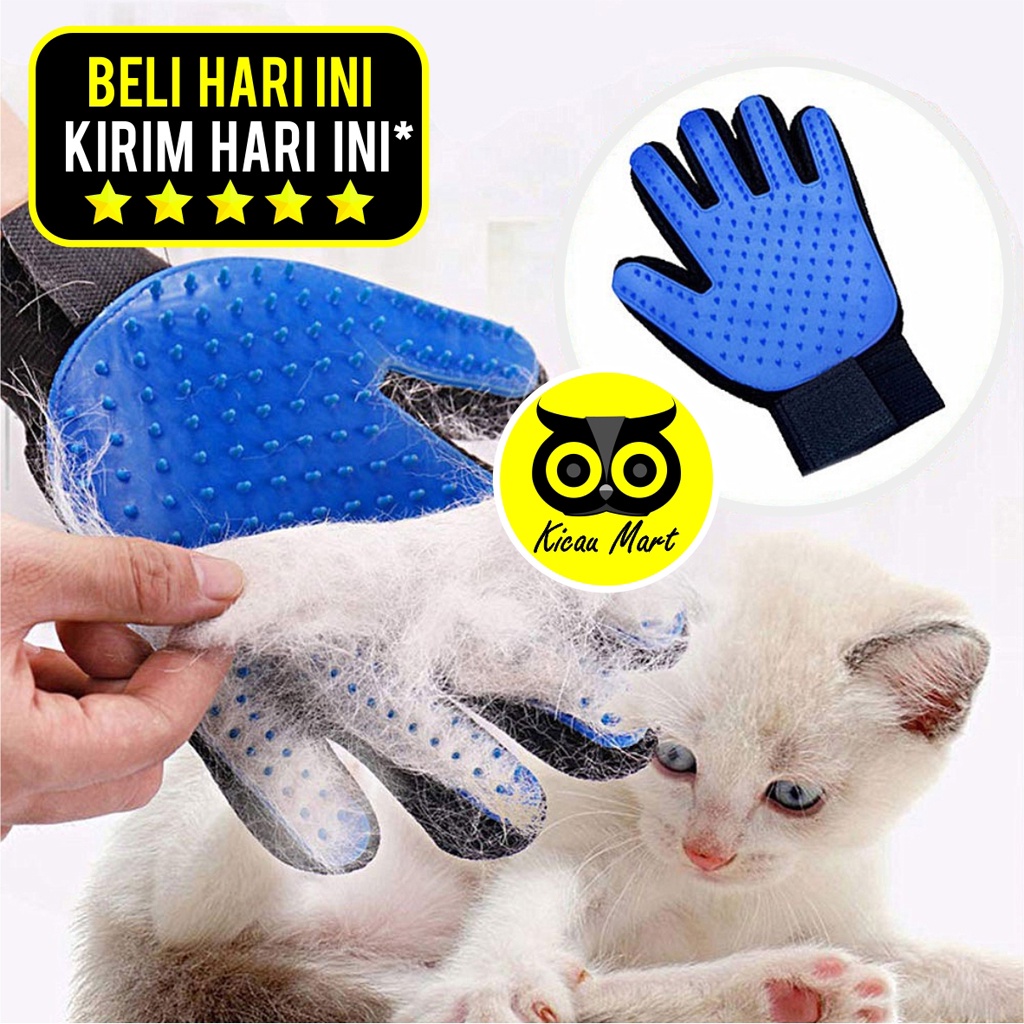 PET GLOVE SARUNG TANGAN KUCING SIKAT BULU HEWAN SISIR PEMBERSIH BULU ANJING KUCING KELINCI SARUNG TANGAN SISIR MANDI HEWAN PET CAT DOG GROOMING