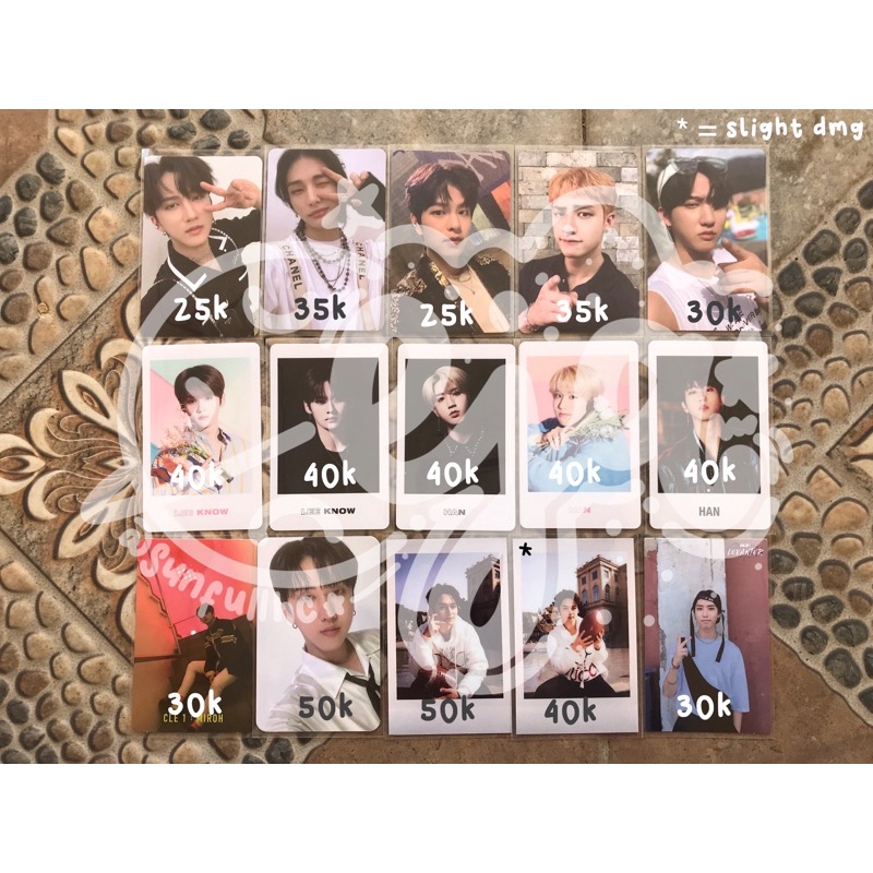 photocard pc pola stray kids skz lee know lino changbin hyunjin seungmin bangchan han