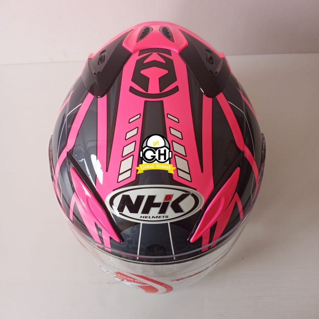 HELM NHK R6 PATROL PINK FLO SILVER NHK R-6 MOTIF PATROL PINK FLOURECENT SILVER
