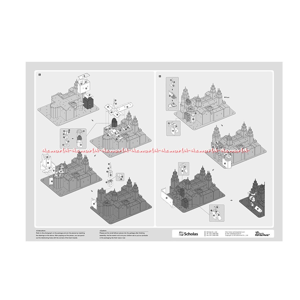 3D Puzzle Pop Out WOrld Santiago De Compostela