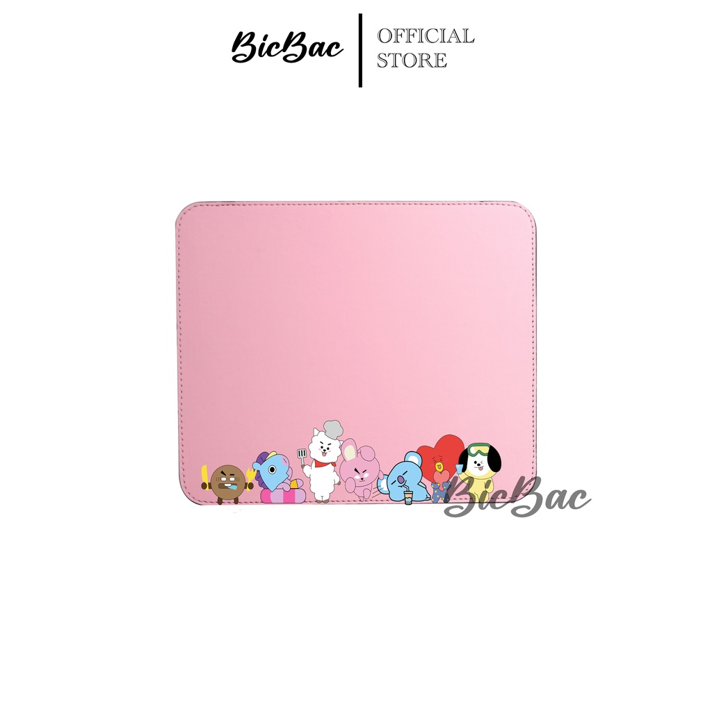 CUSTOM BTS CLIPART BICBAC MOUSEPAD BASIC LEATHER KULIT TEMPAT ALAS MOUSE ANTI SLIP GAMING LENOVO ASUS ACER HP