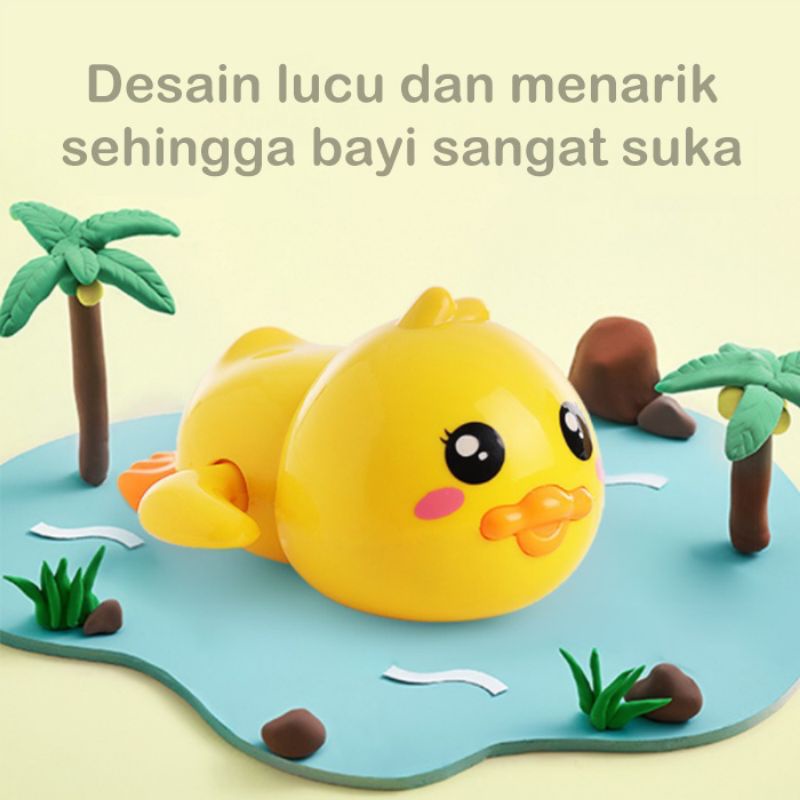 Mainan Bentuk Bebek Berenang Dalam Air