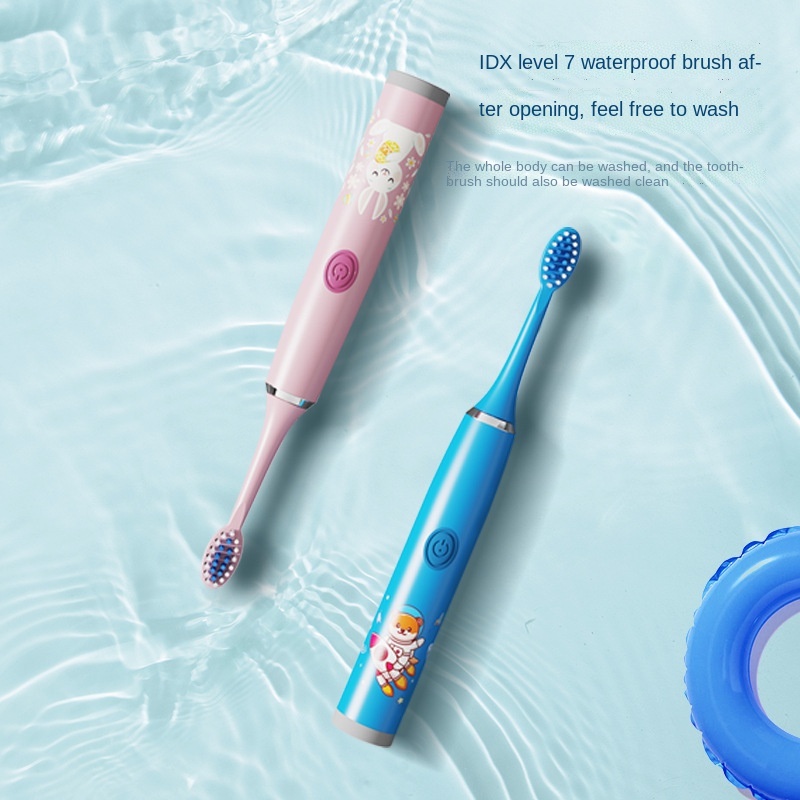 Sikat Gigi Anak Electric Toothbrush Sonic Vibration Sikat Gigi Anak Elektrik Baterai AA