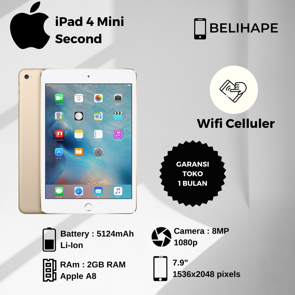 iPad Mini 4 Second 128GB WIFI CELL