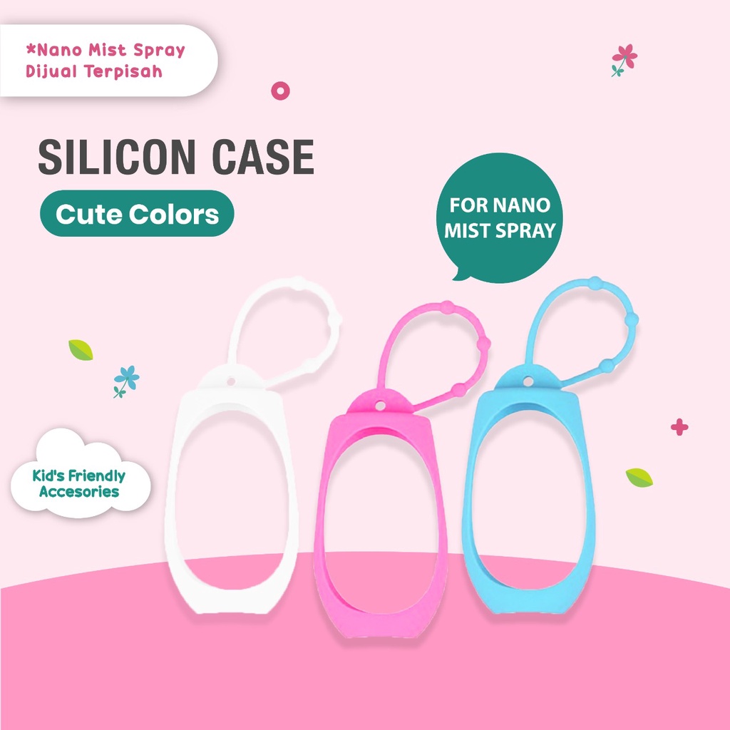 BerryC Silicon Case Untuk Proteksi Sanitizer Gantung Jadi Kalung Bahan Silicone Silikon karet pelindung nano face mist sprayer spray kalung bandul kuat aman multipurpose protector proteksi murah kuat lentur