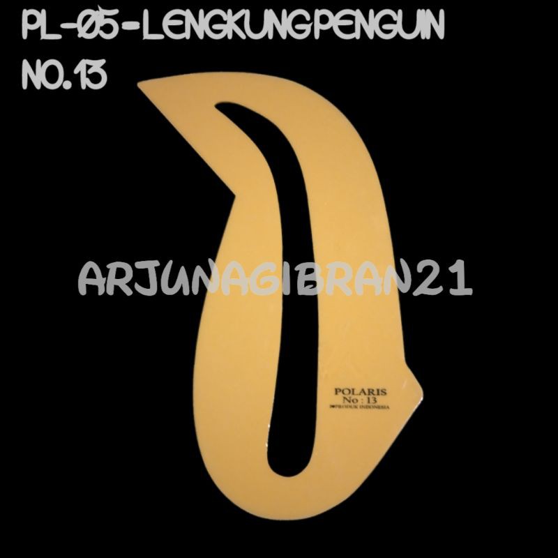 PENGGARIS POLA JAHIT LENGKUNG PENGUIN No. 13 Merk POLARIS - (PL-05)