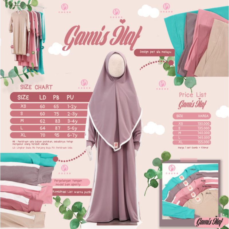 GAMIS ILAF SPORTY JERSY GAMIS ANAK LUCU NADRAKIDS