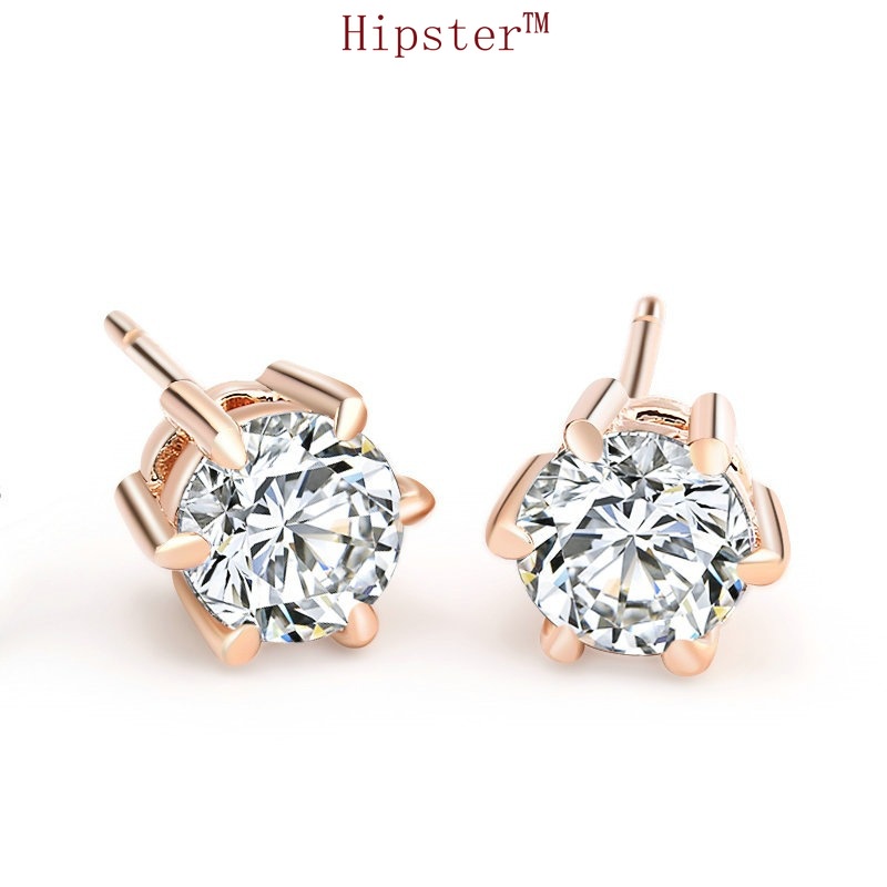 Hot Sale Fashion Unisex Style Simple Moissanite Stud Earrings