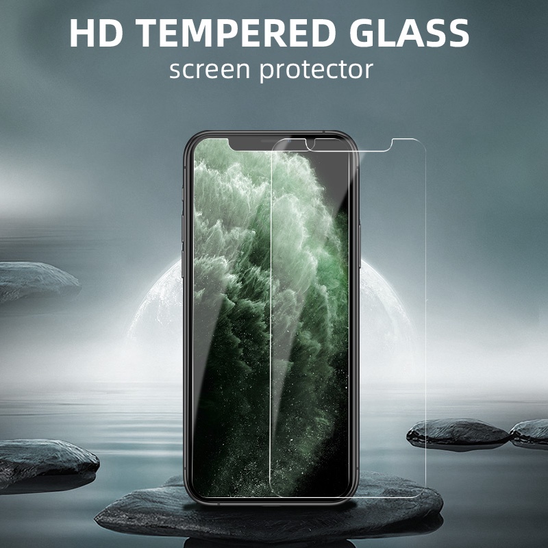 Pelindung Layar Tempered Glass Untuk Apple iPhone 13 12 11 Pro Max X XR XS Max 13 12 Mini 7 8 6S Plus SE 2020