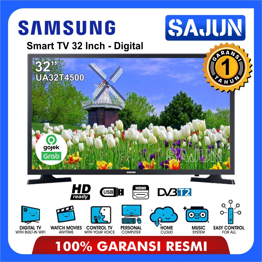 Samsung UA32T4501 LED TV 32 Inch Smart Digital TV 32T4501 / 32T4503 Free Pack Kayu