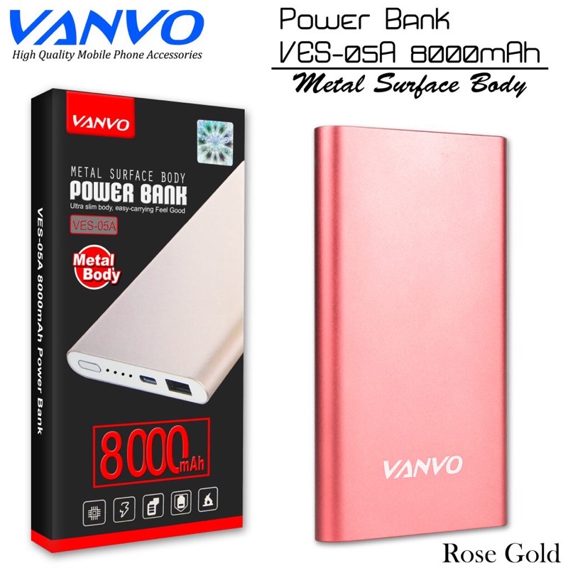 POWEBANK/PB VANVO SLIM METAL VES-05A 8000MAH