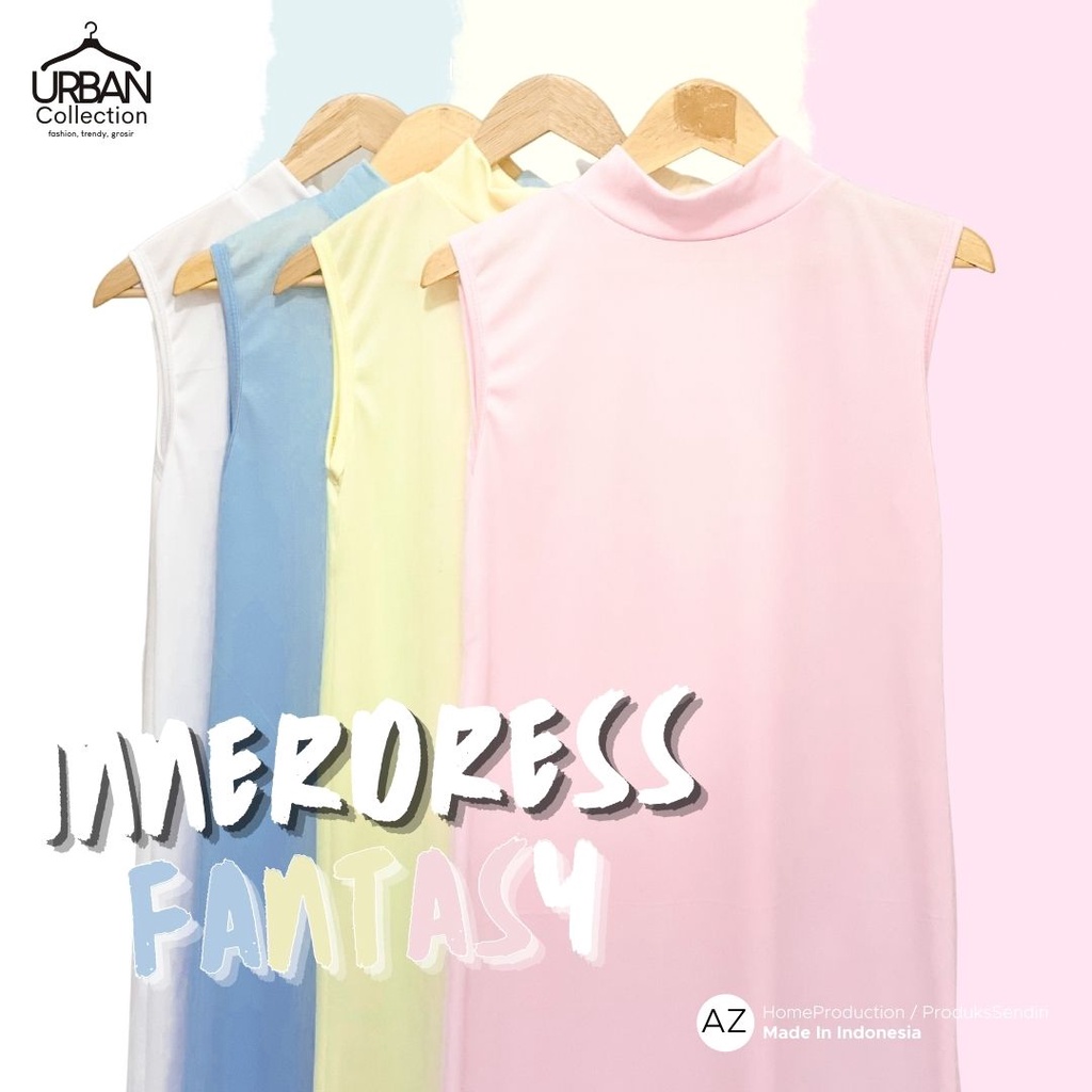 INNER DRESS PREMIUM TANPA LENGAN TURTLENECK [ FANTASY SERIES ]