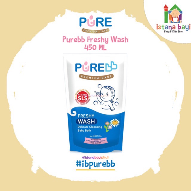 Purebb Wash Refill 450ml - Sabun bayi 2 in 1