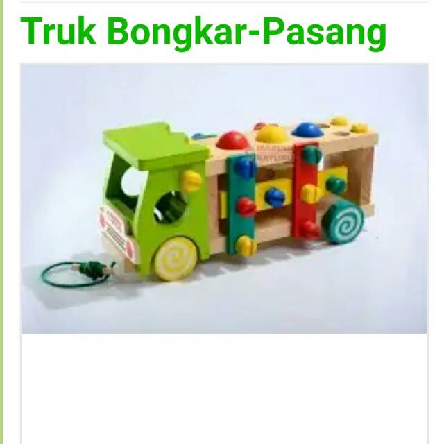 Jual mainan edukasi anak truk bongkar pasang | Shopee Indonesia