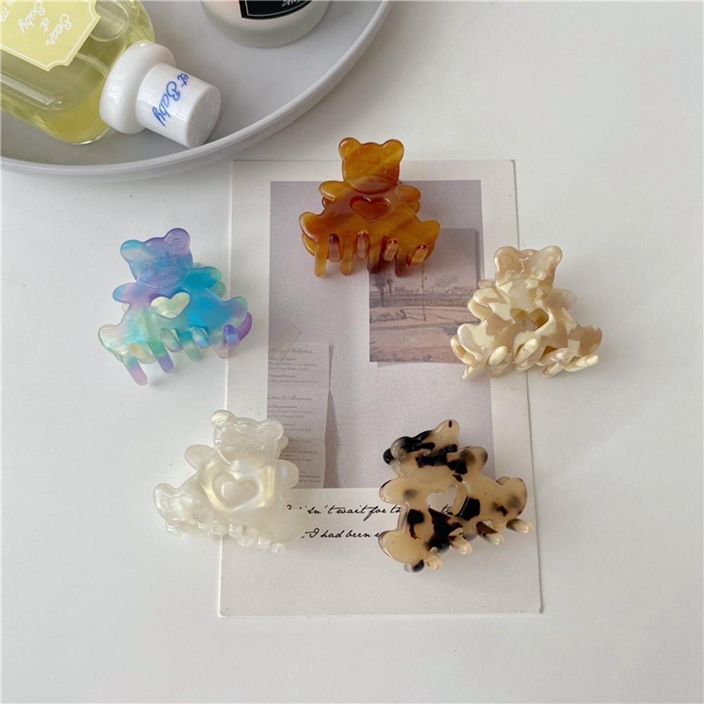 Agustina Bear Hair Claw Jepit Rambut Anak Perempuan Asetat Lucu Manis Korea